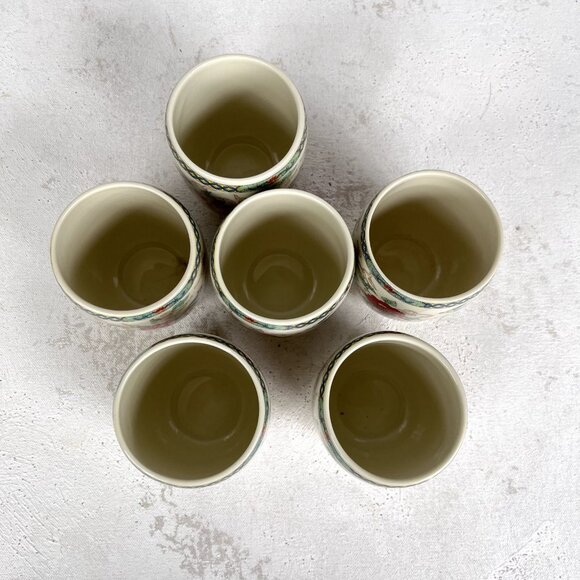 6 Tea Cups Ceramic Teacup Kung Fu Drinkware Flowers Birds Porcelain - Picture 2 of 7